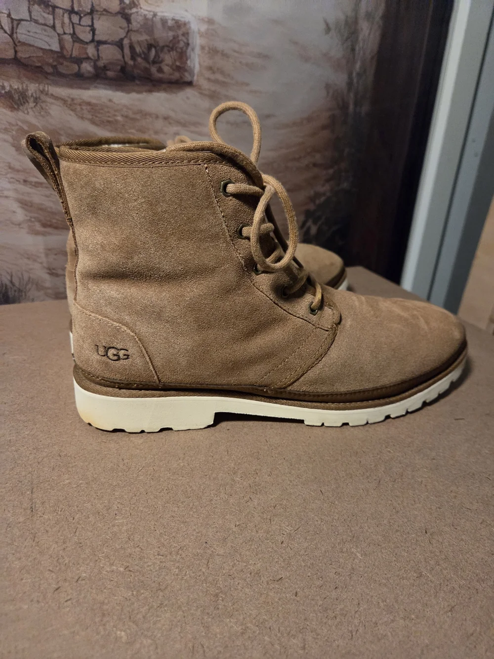 Men's Warm Lined Winter Boots in Tan